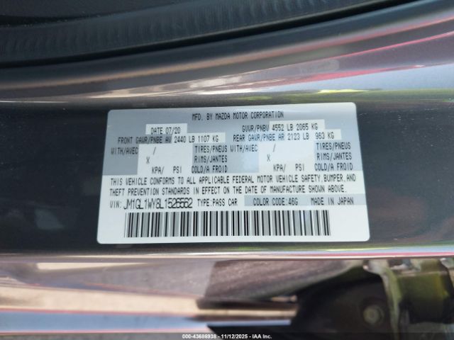 2020 MAZDA MAZDA6 JM1GL1WY8L1526562 Photo 8