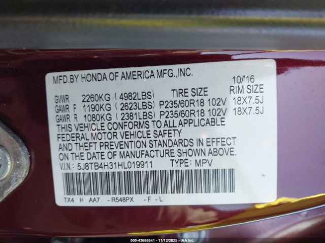 2017 ACURA RDX 5J8TB4H31HL019911 Photo 8