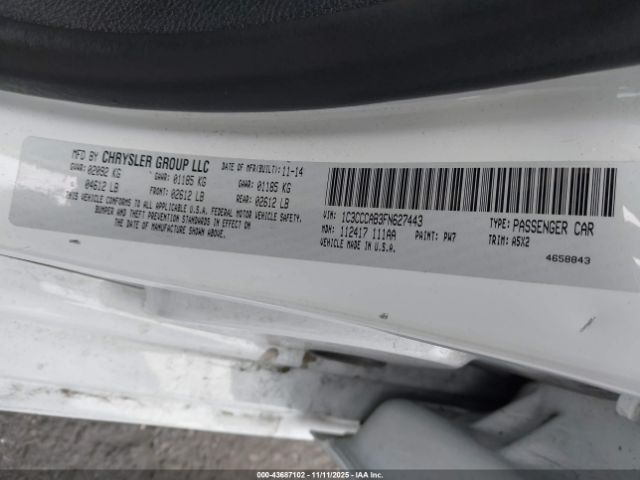 2015 CHRYSLER 200 1C3CCCAB3FN627443 Photo 8