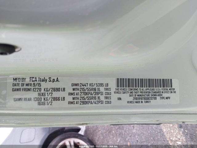 ZFBERFBT9G6B20799 RAM Promaster City Tradesman Slt