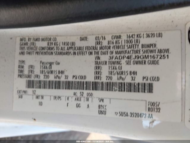 2016 FORD FIESTA 3FADP4EJ9GM167251 Photo 8
