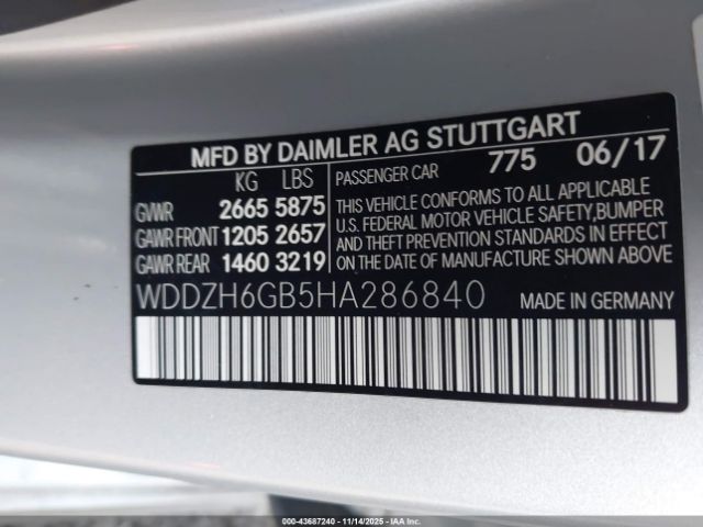2017 MERCEDES-BENZ E 400 WDDZH6GB5HA286840 Photo 8