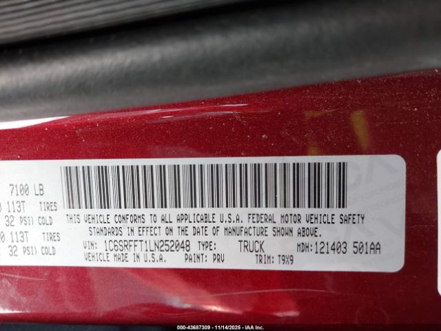 2020 RAM 1500 1C6SRFFT1LN252048 Photo 8