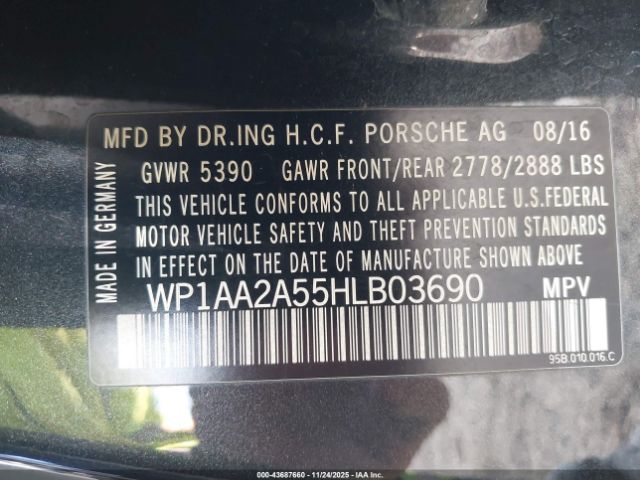 2017 PORSCHE MACAN WP1AA2A55HLB03690 Photo 8