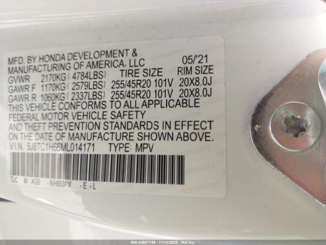 2021 ACURA RDX 5J8TC1H66ML014171 Photo 8