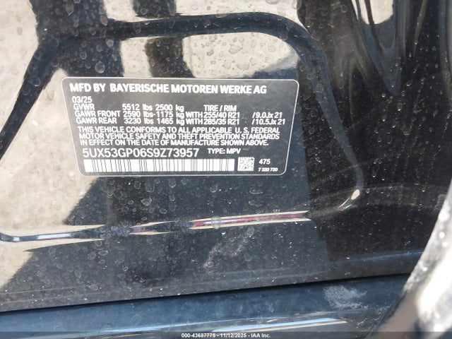 2025 BMW X3 5UX53GP06S9Z73957 Photo 8