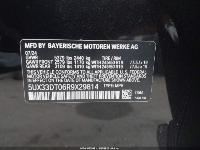 2024 BMW X4 5UX33DT06R9X29814 Photo 8