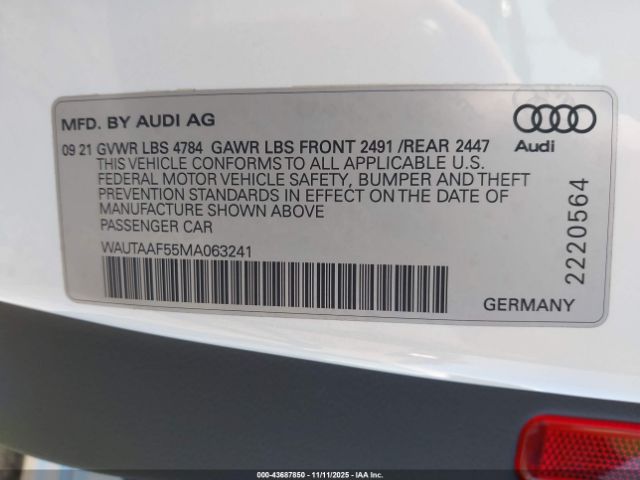 2021 AUDI A5 COUPE WAUTAAF55MA063241 Photo 8