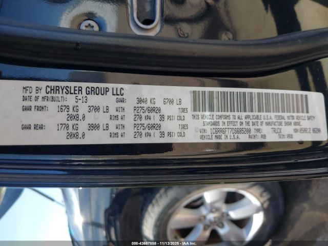 2013 RAM 1500 1C6RR6FT7DS685200 Photo 8