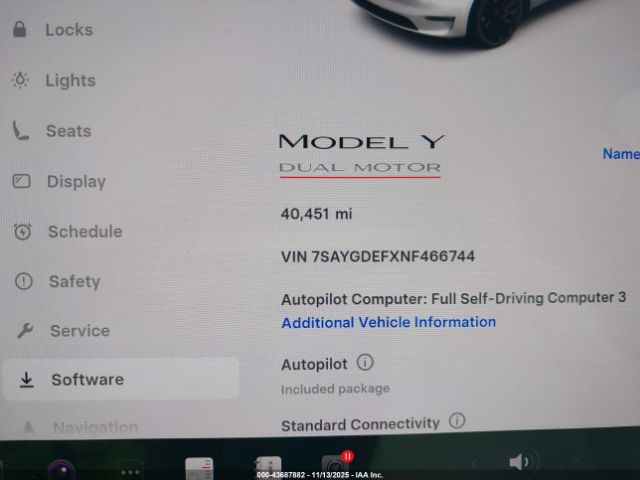 2022 TESLA MODEL Y 7SAYGDEFXNF466744 Photo 6