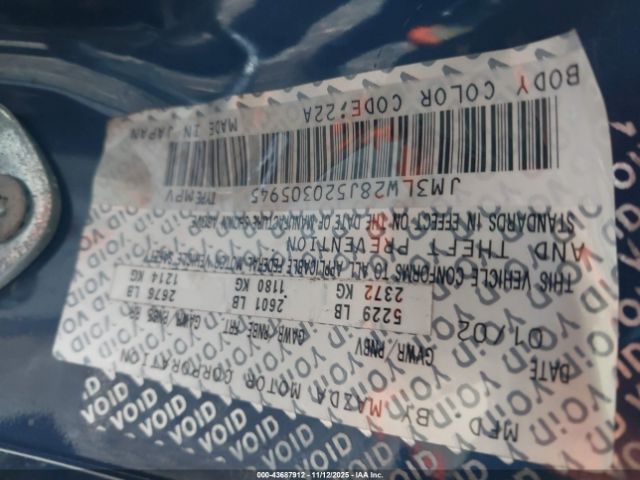 2002 MAZDA MPV JM3LW28J520305945 Photo 8