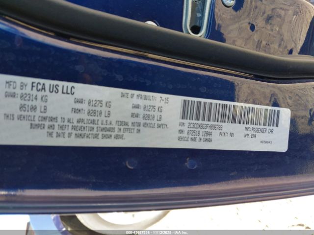 2015 DODGE CHARGER 2C3CDXBG3FH896789 Photo 8