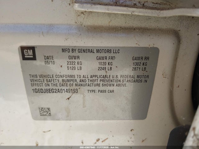 2010 CADILLAC CTS 1G6DJ8EG2A0149193 Photo 8