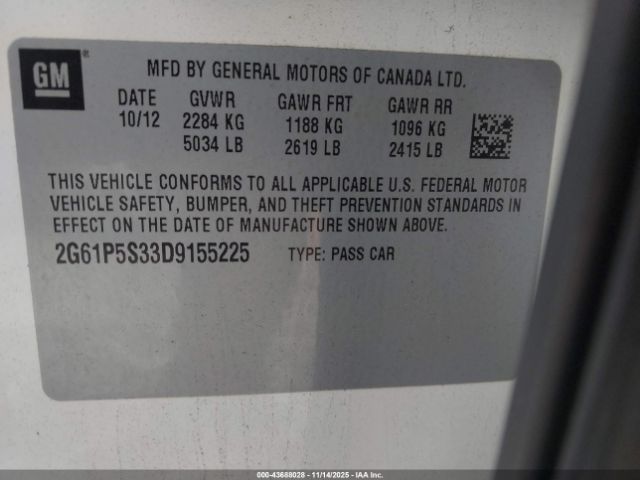 2013 CADILLAC XTS 2G61P5S33D9155225 Photo 8