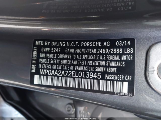 2014 PORSCHE PANAMERA WP0AA2A72EL013945 Photo 8