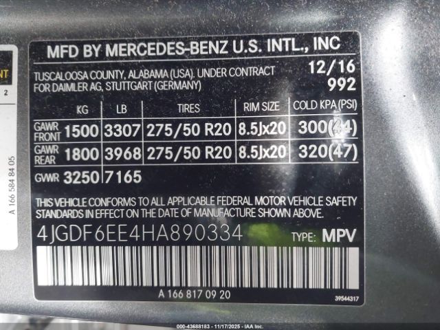 2017 MERCEDES-BENZ GLS 450 4JGDF6EE4HA890334 Photo 8