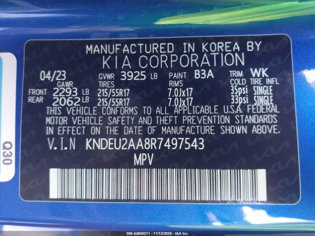 2024 KIA SELTOS KNDEU2AA8R7497543 Photo 8