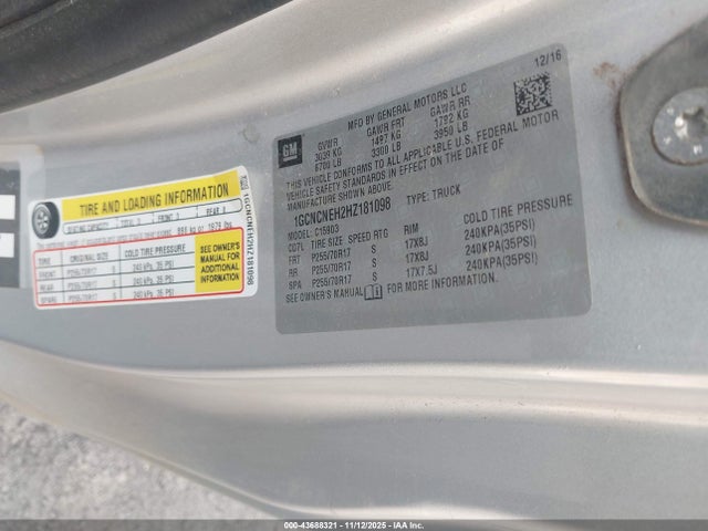 1GCNCNEH2HZ181098 Chevrolet Silverado 1500 Wt