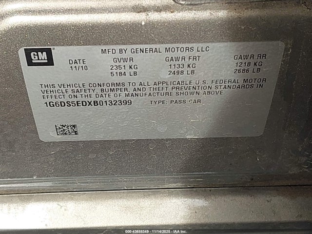 2011 CADILLAC CTS 1G6DS5EDXB0132399 Photo 8