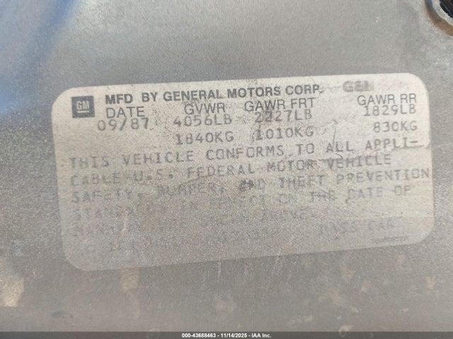 Продажа на аукционе авто 1988 Chevrolet Celebrity, vin: 1G1AW51W2J6130338, номер лота: 43688463