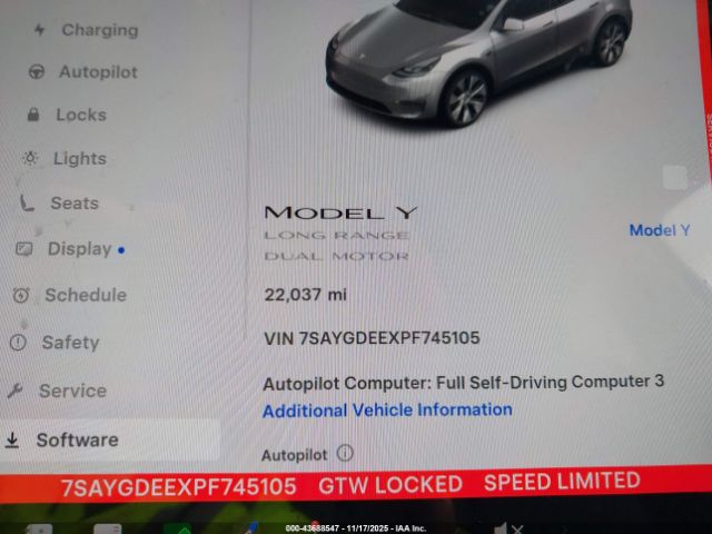 2023 TESLA MODEL Y 7SAYGDEEXPF745105 Photo 6