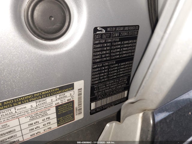 2018 JAGUAR F-PACE SADCL2EVXJA255601 Photo 8