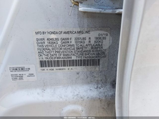 2019 ACURA ILX 19UDE2F86KA002846 Photo 8