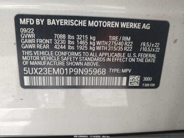 2023 BMW X7 5UX23EM01P9N95968 Photo 8