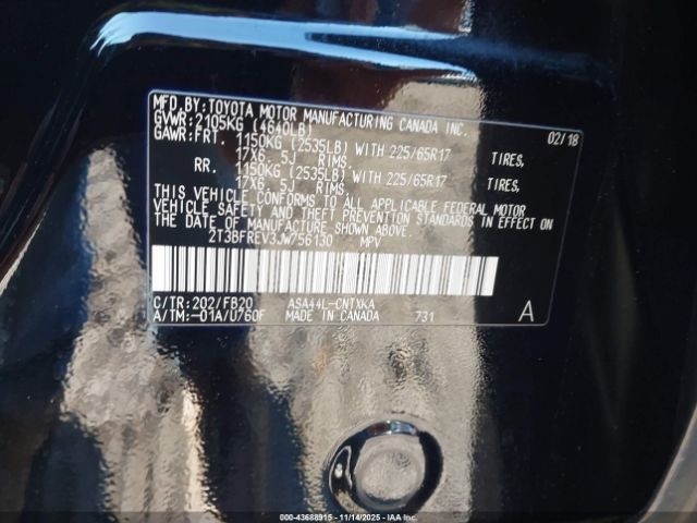 2018 TOYOTA RAV4 2T3BFREV3JW756130 Photo 8