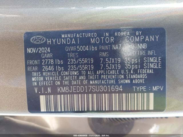 2025 HYUNDAI TUCSON HYBRID KM8JEDD17SU301694 Photo 8
