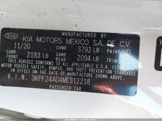 2021 KIA FORTE 3KPF24AD4ME312218 Photo 8
