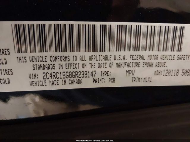 2016 CHRYSLER TOWN & COUNTRY 2C4RC1BG8GR239147 Photo 8