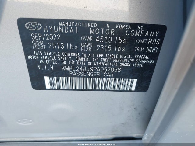 2023 HYUNDAI SONATA HYBRID KMHL24JJ9PA057058 Photo 8
