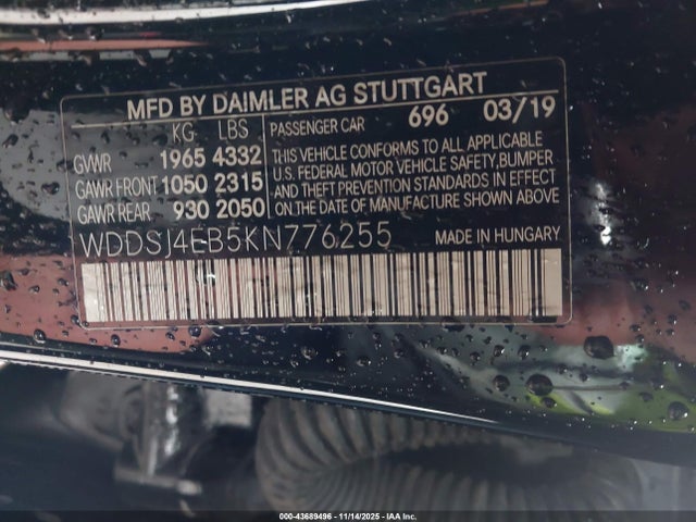 Mercedes-Benz CLA 250 2019 WDDSJ4EB5KN776255 Image 9