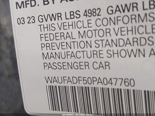 2023 AUDI A5 SPORTBACK WAUFADF50PA047760 Photo 8