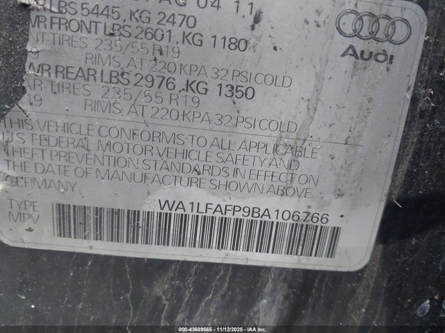 2011 AUDI Q5 WA1LFAFP9BA106766 Photo 8