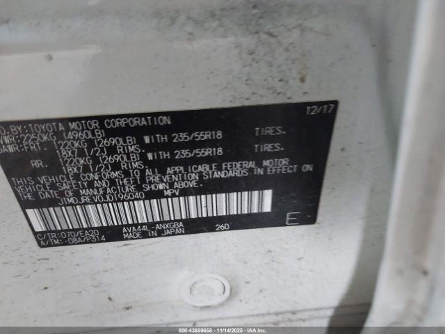 2018 TOYOTA RAV4 HYBRID JTMDJREV0JD196040 Photo 8