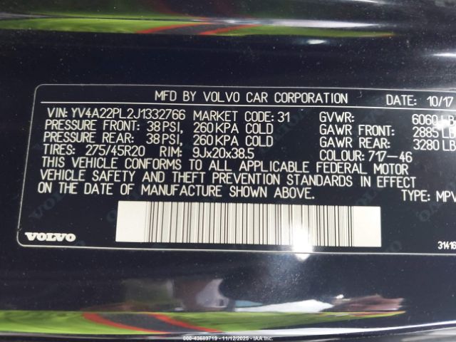 2018 VOLVO XC90 YV4A22PL2J1332766 Photo 8