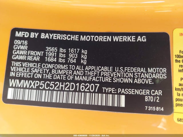 Mini Hardtop Cooper 2017 WMWXP5C52H2D16207 Image 9