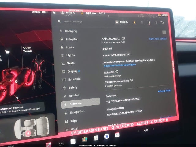 2025 TESLA MODEL 3 5YJ3E1EA8SF983763 Photo 6