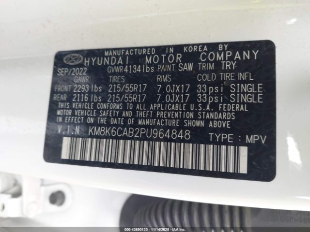 2023 HYUNDAI KONA KM8K6CAB2PU964848 Photo 8