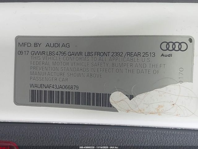 2018 AUDI A4 WAUENAF43JA066879 Photo 8