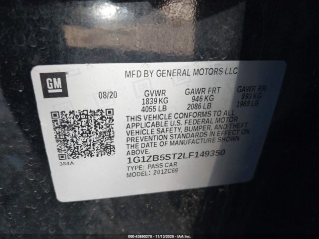 2020 CHEVROLET MALIBU 1G1ZB5ST2LF149350 Photo 8