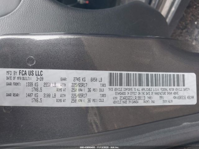2020 DODGE GRAND CARAVAN 2C4RDGEG1LR199113 Photo 8