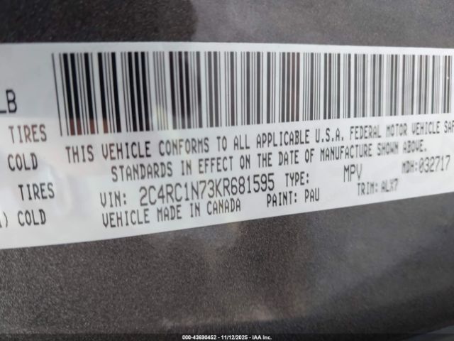 2019 CHRYSLER PACIFICA HYBRID 2C4RC1N73KR681595 Photo 8