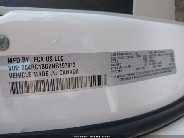 2022 CHRYSLER PACIFICA 2C4RC1BG2NR197913 Photo 8