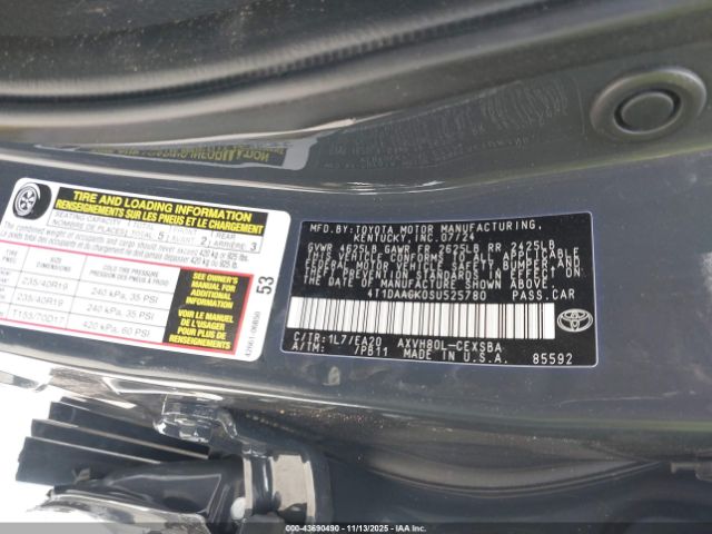 2025 TOYOTA CAMRY 4T1DAACK0SU525780 Photo 8