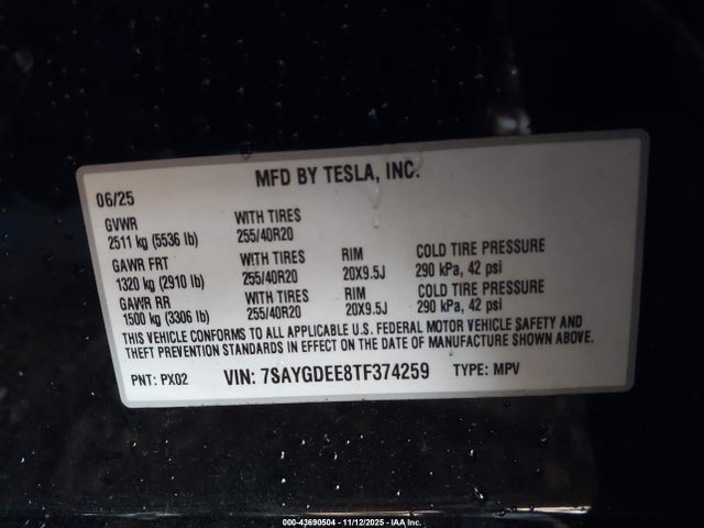 2026 TESLA MODEL Y 7SAYGDEE8TF374259 Photo 8