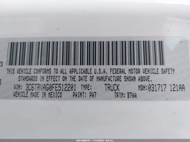 2015 RAM PROMASTER 1500 3C6TRVAG0FE512201 Photo 8