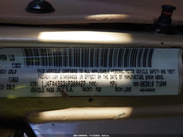 2001 JEEP WRANGLER 1J4FA49S31P300427 Photo 8